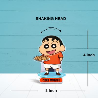 Shinchan Bobble Head for Car Dashboard, Solar Powered with Moving Head Gift for Shinchan256 Lover Cartoon Theme Car Decor